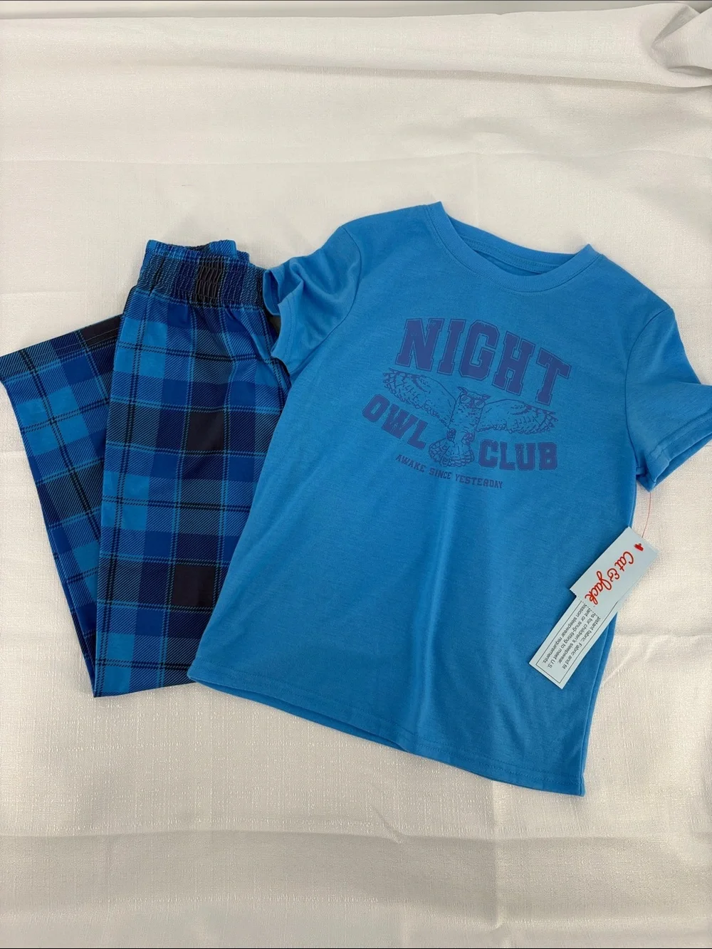 Cat & Jack New Boys S (6-7) Pajamas Set Short Sleeve Top & Striped Pant